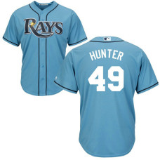 Tampa Bay Rays #49 Tommy Hunter Alternate Light Blue Cool Base Jersey