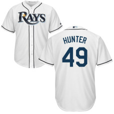 Tampa Bay Rays #49 Tommy Hunter Home White Cool Base Jersey