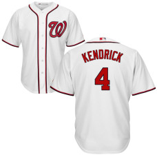 Washington Nationals #4 Howie Kendrick Home White Cool Base Jersey