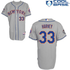 New York Mets #33 Matt Harvey Grey Away Cool Base Jersey