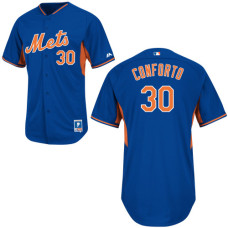 New York Mets #30 Michael Conforto Blue Cool Base BP Jersey