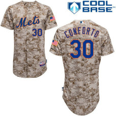 New York Mets #30 Michael Conforto Camo Cool Base Alternate Jersey