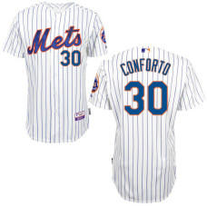 New York Mets #30 Michael Conforto White Cool Base Home Jersey