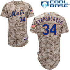 New York Mets #34 Noah Syndergaard Camo Authentic Cool Base Alternate Jersey
