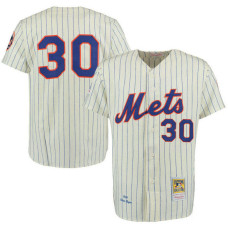 New York Mets #30 Nolan Ryan Cream 1969 Throwback Turn Back the Clock Authentic Player Jersey
