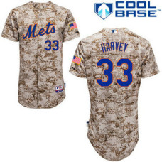 New York Mets #33 Matt Harvey Authentic Camo Alternate Cool Base Jersey