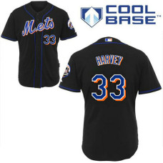 New York Mets #33 Matt Harvey Authentic BlackJersey