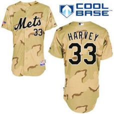 New York Mets #33 Matt Harvey Authentic Camo Commemorative Military DayCool Base Jersey