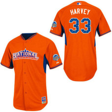 New York Mets #33 Matt Harvey Authentic Orange National League 2013 All Star BPJersey