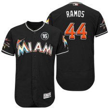 Miami Marlins A.J. Ramos #44 Black 2017 All-Star Jose Fernandez Patch Flex Base Jersey