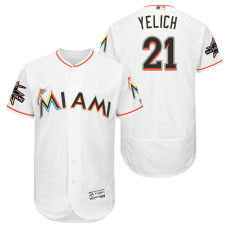 Miami Marlins Christian Yelich #21 White 2017 All-Star Game Patch Flex Base Jersey