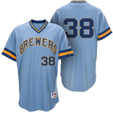 Milwaukee Brewers Wily Peralta #38 Light Blue 1976 Turn Back the Clock Authentic Player Jersey