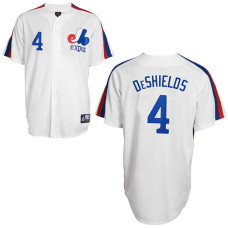 Montreal Expos #4 Delino Deshields White Jersey