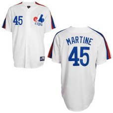 Montreal Expos #45 Pedro Martinez White Jersey