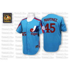 Montreal Expos #45 Pedro Martinez Blue Jersey