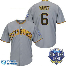 Pittsburgh Pirates #6 Starling Marte Grey 2016All Star Game Patch Cool Base Jersey