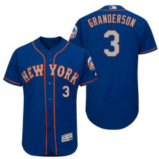 New York Mets Curtis Granderson #3 Royal/Grey 2017 Alternate Flex Base Jersey