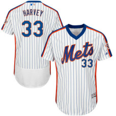 New York Mets #33 Matt Harvey White Alternate Flexbase Authentic Collection Player Jersey