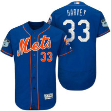 New York Mets Matt Harvey #33 Royal 2017 Spring Training Grapefruit League Patch Authentic Collection Flex Base Jersey