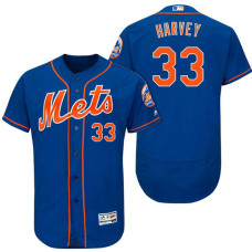 New York Mets Matt Harvey #33 Royal/Orange 2017 Alternate Flex Base Jersey