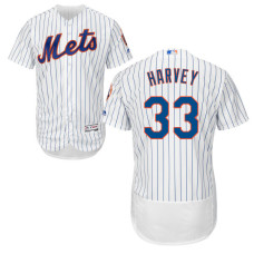 New York Mets #33 Matt Harvey White Flexbase Authentic Collection Jersey
