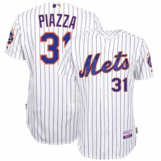 New York Mets #31 Mike Piazza Authentic Home White Cool Base Jersey