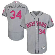 Noah Syndergaard #34 New York Mets 2017 Mother's Day Grey Flex Base Jersey