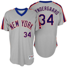 New York Mets Noah Syndergaard #34 Grey Authentic Turn Back the Clock Jersey