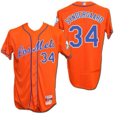 New York Mets Noah Syndergaard #34 Orange Flexbase Authentic Collection Jersey
