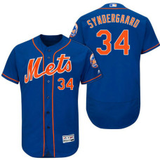 New York Mets Noah Syndergaard #34 Royal/Orange 2017 Alternate Flex Base Jersey