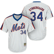 New York Mets Noah Syndergaard #34 White Cooperstown Cool Base Collection Player Jersey