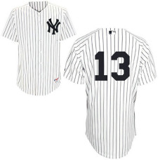 New York Yankees #13 Alex Rodriguez White Home Jersey