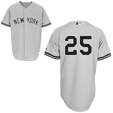 YOUTH New York Yankees #25 Mark TeixeiraGrey Away Jersey