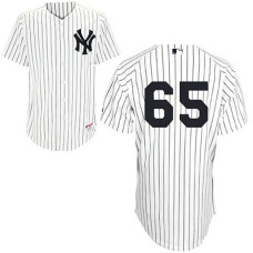 New York Yankees #65 Phil Hughes White Home Jersey