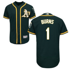Oakland Athletics Billy Burns #1 Green Authentic Collection Flexbase Jersey