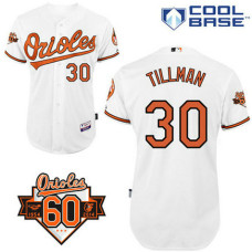 Baltimore Orioles #30 Chris Tillman Authentic White Home Cool Base Jersey