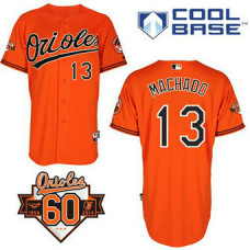 YOUTH Baltimore Orioles #13 Manny MachadoAuthentic Orange Alternate Cool Base Jersey
