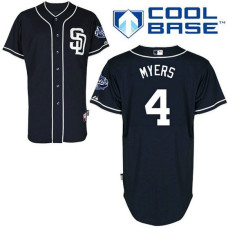 San Diego Padres #4 Wil Myers Authentic Navy Blue Alternate Cool Base Jersey