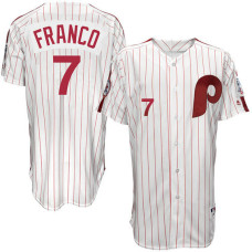 Philadelphia Phillies Maikel Franco #7 White 1976 Turn Back the Clock Authentic Player Jersey