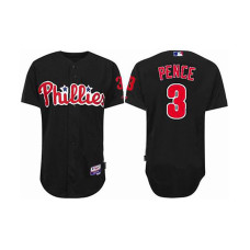 Philadelphia Phillies #3 Hunter Pence Black Cool Base Jersey