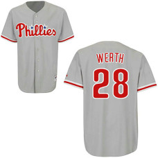 YOUTH Philadelphia Phillies #28 Jayson WerthGrey Away Jersey