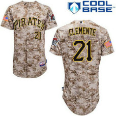 Pittsburgh Pirates #21 Roberto Clemente Authentic Camo Alternate Cool Base Jersey
