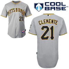 Pittsburgh Pirates #21 Roberto Clemente Grey Cool Base Jersey