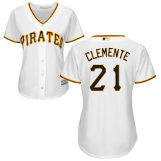Women - Pittsburgh Pirates Roberto Clemente White Official Cool Base Jersey