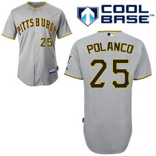 Pittsburgh Pirates #25 Gregory Polanco Authentic Grey Away Cool Base Jersey