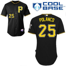 YOUTH Pittsburgh Pirates #25 Gregory PolancoAuthentic Black Alternate Cool Base Jersey