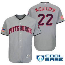 Pittsburgh Pirates #22 Andrew McCutchen Grey Stars & Stripes 2016 Independence Day Cool Base Jersey