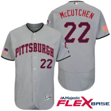 Pittsburgh Pirates #22 Andrew McCutchen Grey Stars & Stripes 2016 Independence Day Flex Base Jersey