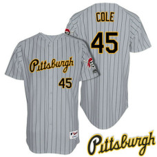 Pittsburgh Pirates Gerrit Cole #45 Grey 1997 Turn Back The Clock Throwback Jersey
