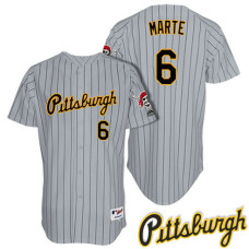 Pittsburgh Pirates Starling Marte #6 Grey 1997 Turn Back The Clock Throwback Jersey